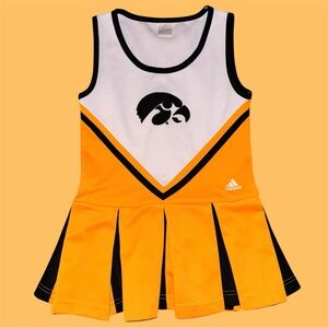 Adidas Kids M (10-12) NCAA Iowa Hawkeyes Cheerleading Dress Black & Yellow